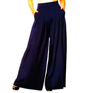 Top Vtg Banned Retro 70s Indiana Night Blue Trousers See Description Size XS NWT